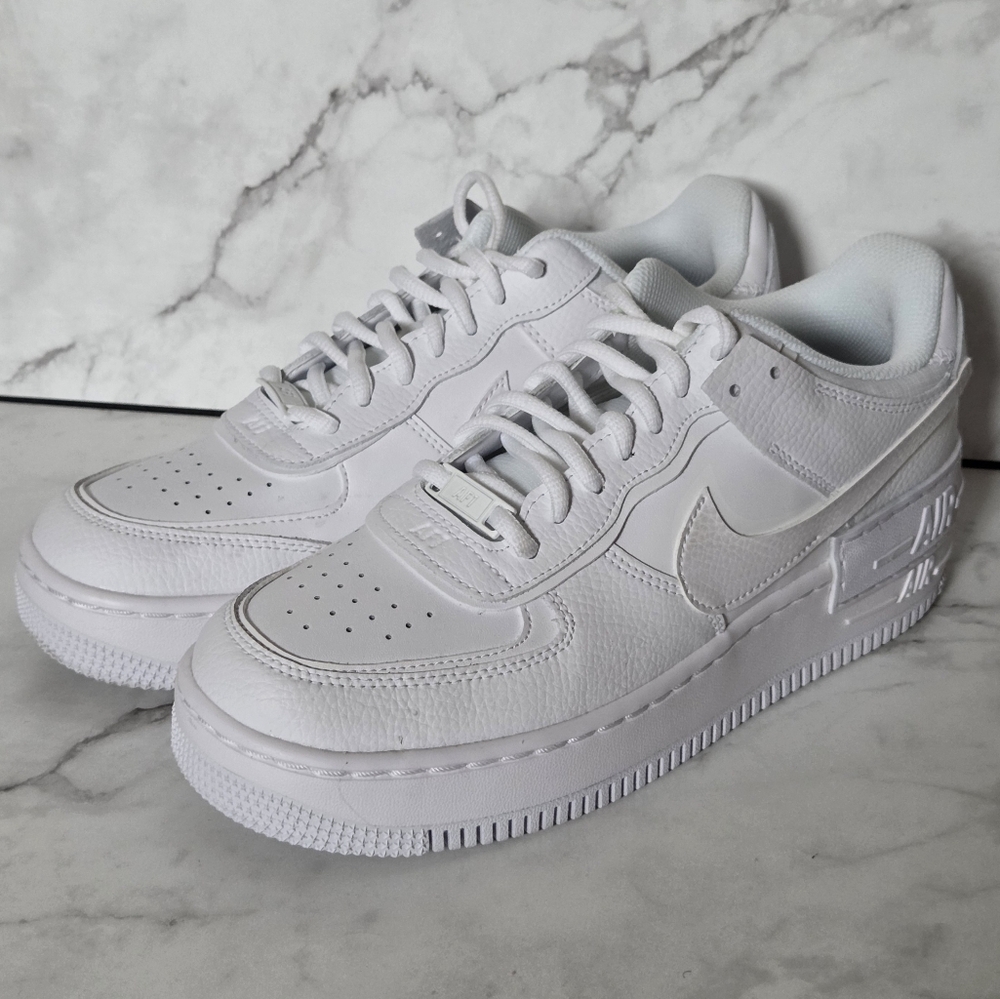 Nike Air Force 1 Shadow White Womens Sneakers Shoes 9 - Picture 4 of 9
